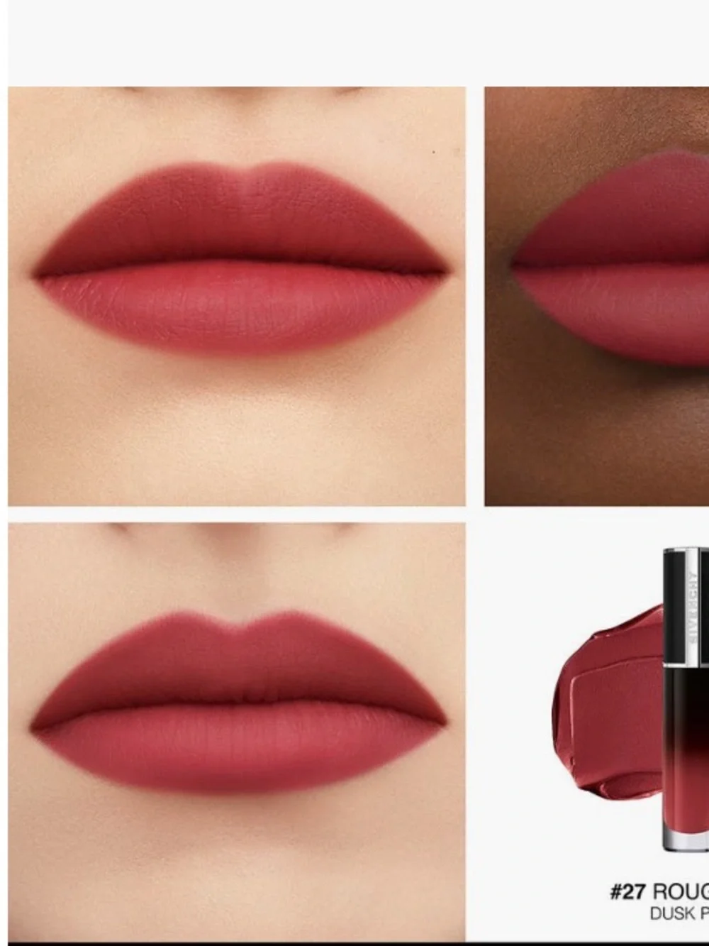 NEW GIVENCHY LE ROUGE INTERDIT CREAM VELVET WHIPPED MATTE LIQUID LIPSTICK 27